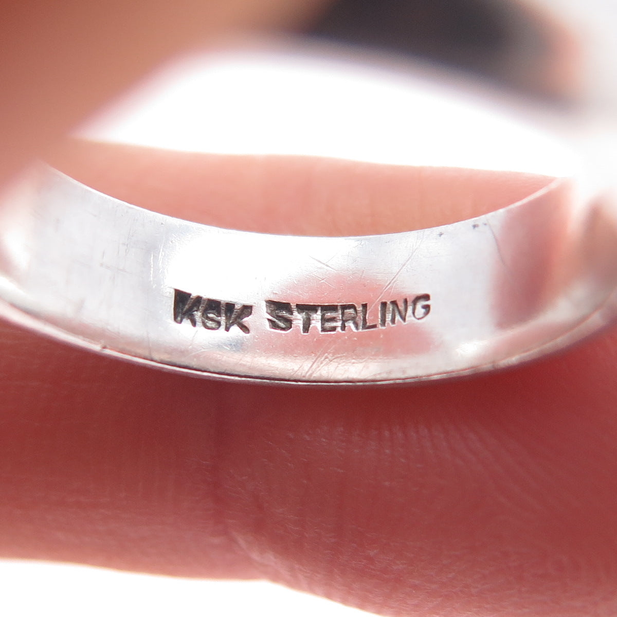 Kritzer Stern & Klein 925 Sterling Silver Vintage Wedding Band Ring Size 7.25