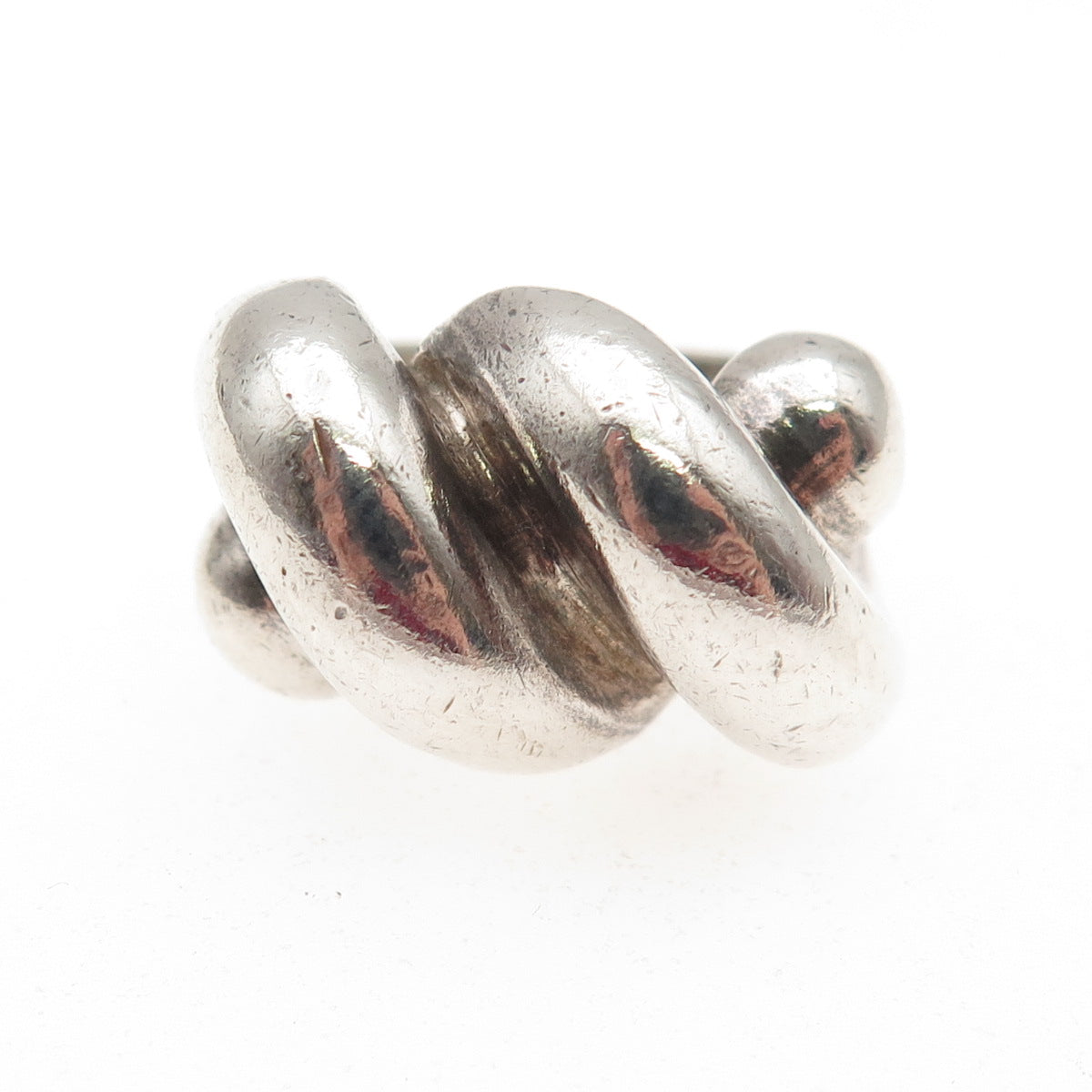 925 Sterling Silver Vintage Modernist Oxidized Ring Size 6.5