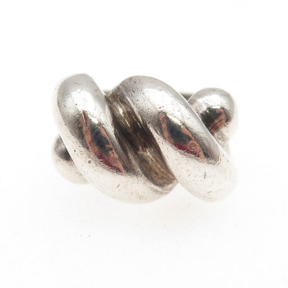 925 Sterling Silver Vintage Modernist Oxidized Ring Size 6.5