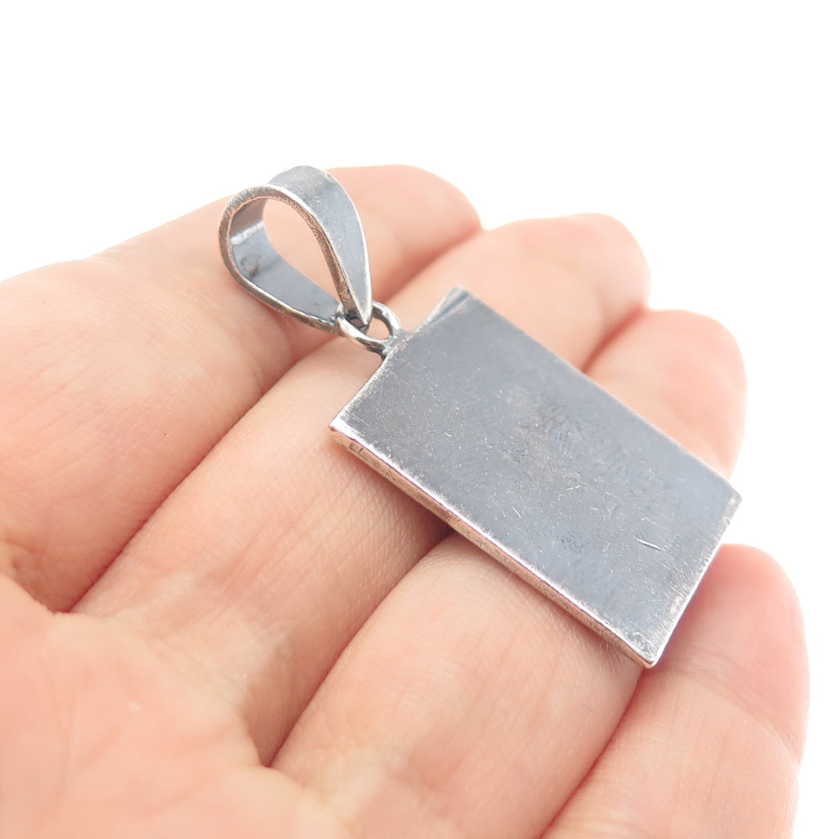 CREED 925 Sterling Silver Vintage Teacher Oxidized Charm Pendant