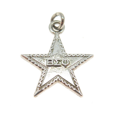 925 Sterling Silver Vintage 1959 Founders Day Beta Sigma Phi Star Charm Pendant