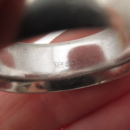 925 Sterling Silver Vintage MH Birmingham Wedding Wide Band Ring Size 11