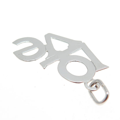 925 Sterling Silver Vintage "LOVE" Charm Pendant