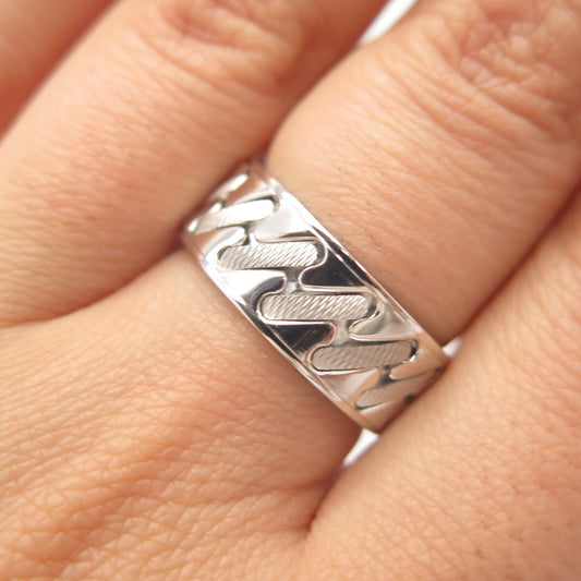 925 Sterling Silver Neos Braided Band Ring Size 7