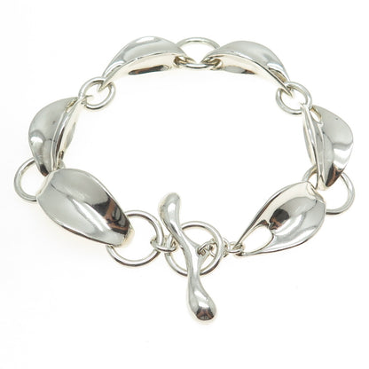 ROBERT LEE MORIS 925 Sterling Silver Vintage Modernist Link Bracelet 7.75"