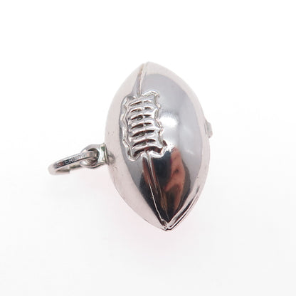 925 Sterling Silver Vintage Baseball 3D Charm Pendant