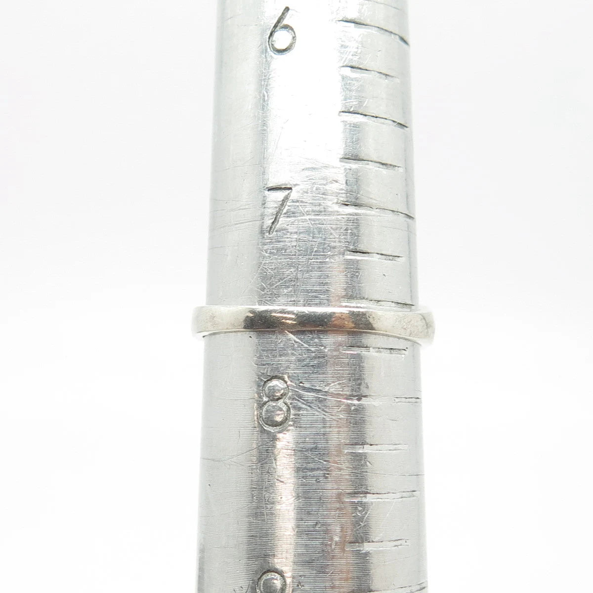 925 Sterling Silver Vintage Modernist Ring Size 7.75