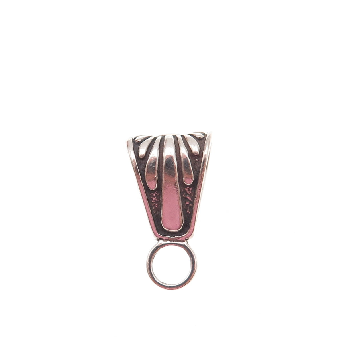 Old Pawn 925 Sterling Silver Vintage Southwestern Tribal Bail for Pendant
