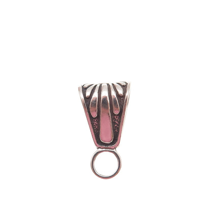 Old Pawn 925 Sterling Silver Vintage Southwestern Tribal Bail for Pendant