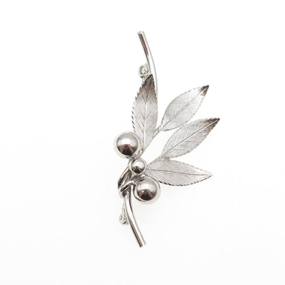 BOND BOYD 925 Sterling Silver Antique Art Deco Floral Pin Brooch