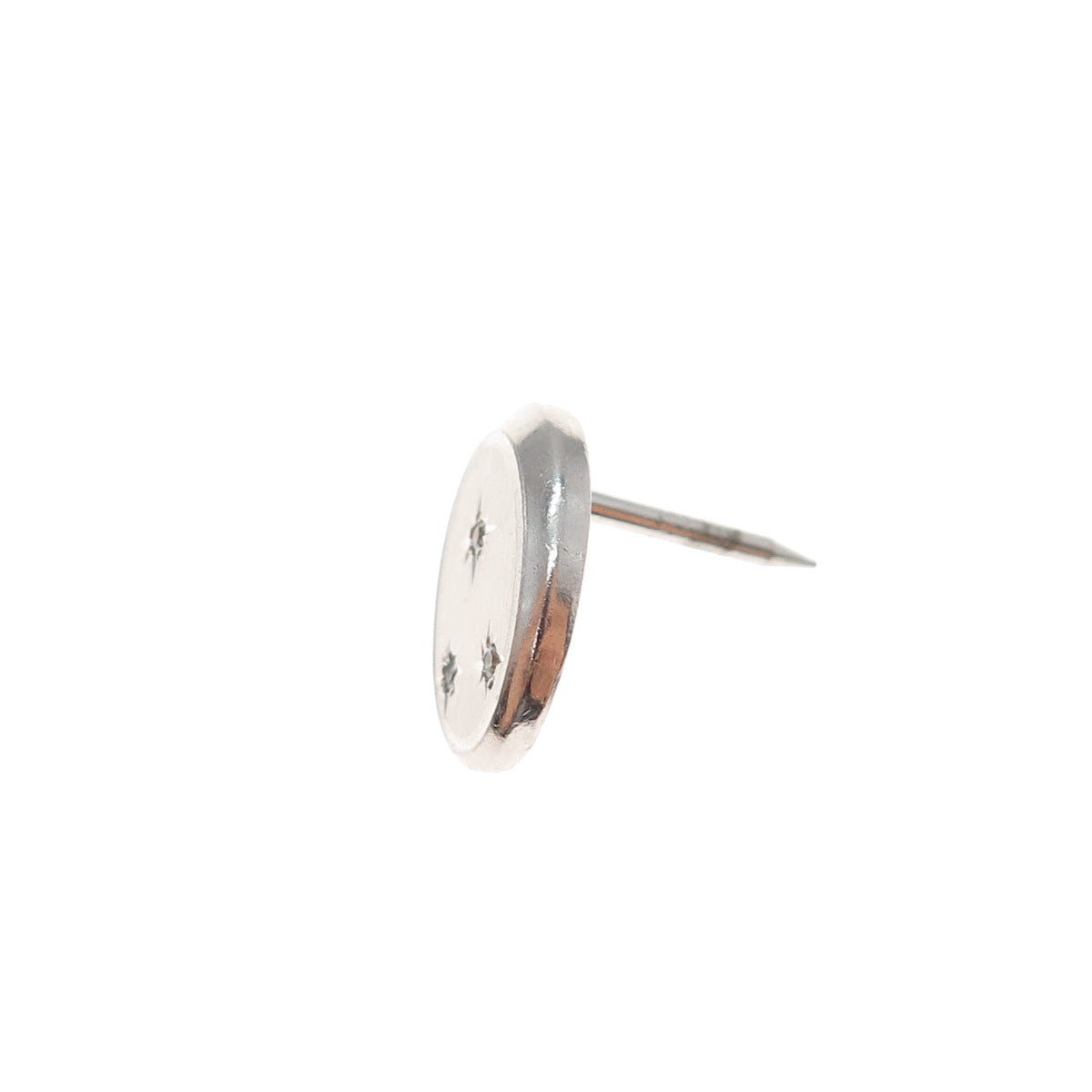 925 Sterling Silver Vintage Rhinestone Tie Tack / Lapel Pin
