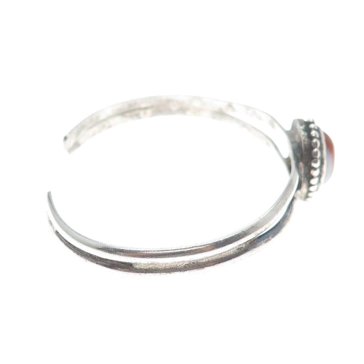 Old Pawn Sterling Silver Vintage Southwestern Agate Adjustable Bracelet 5.75"