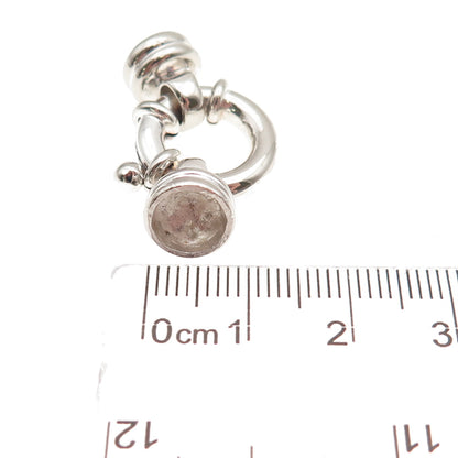 925 Sterling Silver Vintage Italy Bracelet / Necklace Spring Ring Lock Clasp