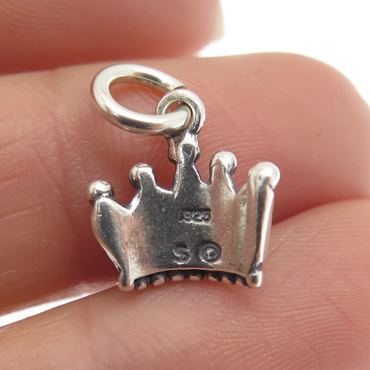 SHUBE 925 Sterling Silver Vintage Shopping Queen Minimalist Charm Pendant