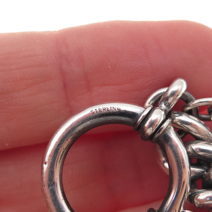 Ralph Lauren 925 Sterling Silver Vintage Pocket Watch Fob Chain 16"
