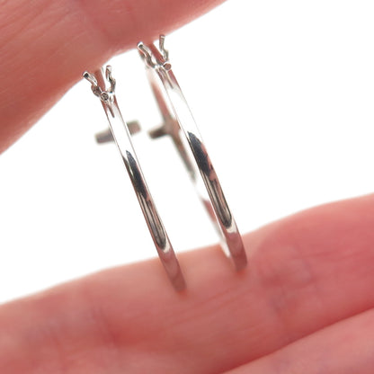 Sun 925 Sterling Silver 10K Gold Real Diamond Cross Hoop Earrings