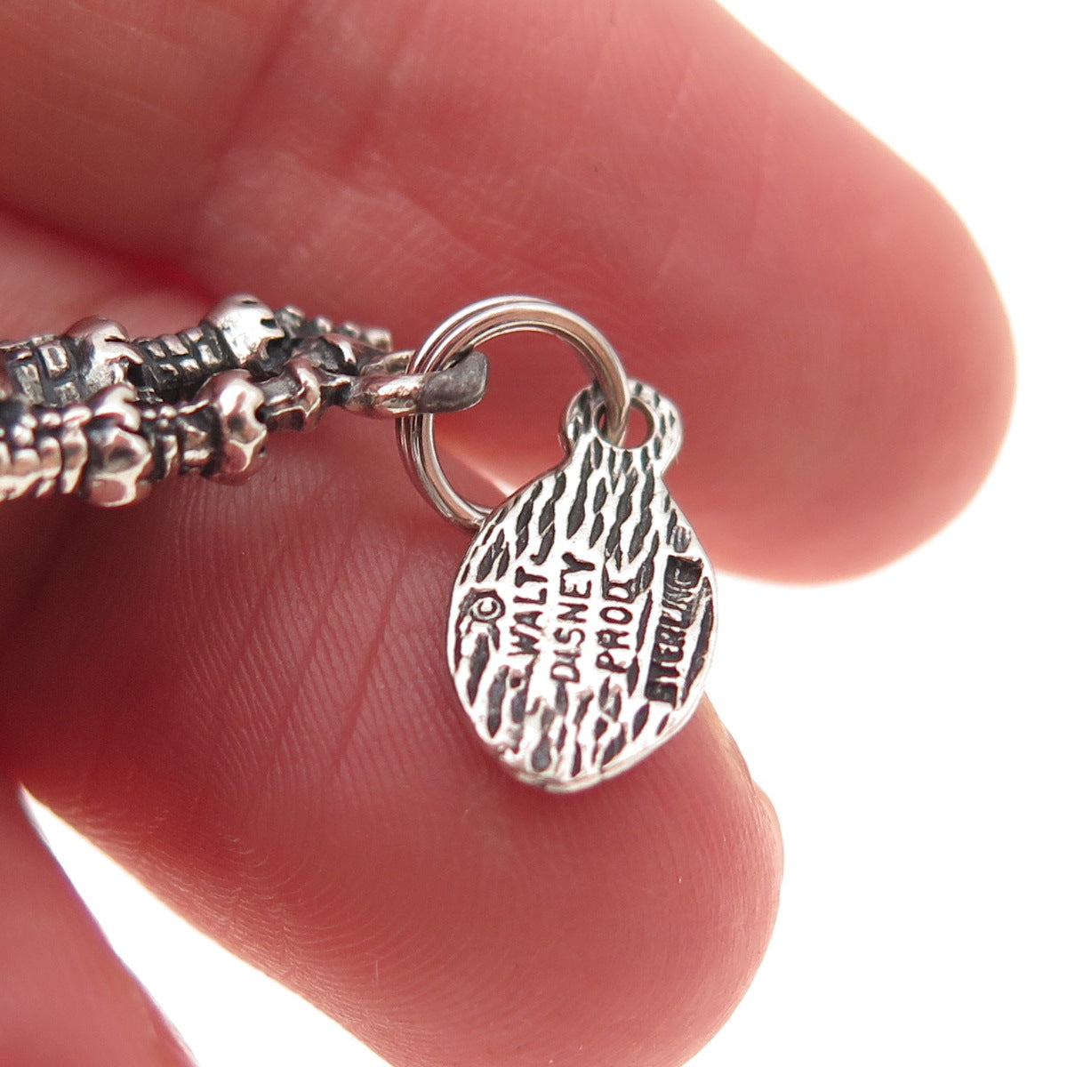 Walt Disney 925 Sterling Silver Vintage Cinderella Castle 3D Charm Pendant