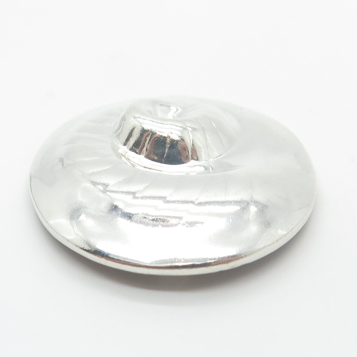 925 Sterling Silver Vintage Spiral Shell Pin Brooch