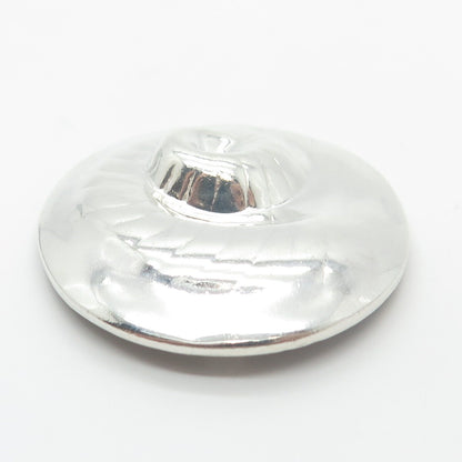 925 Sterling Silver Vintage Spiral Shell Pin Brooch