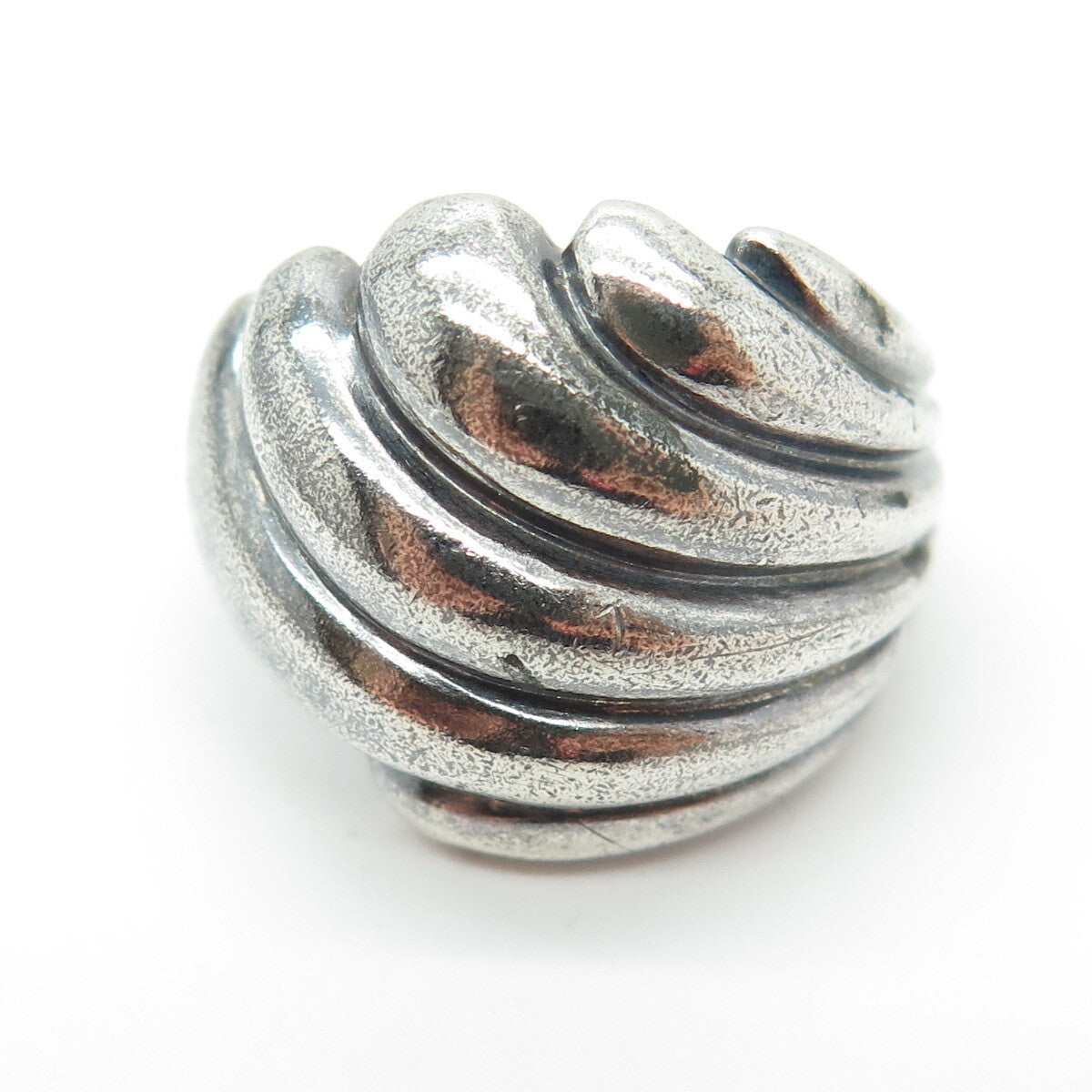 CHAPAL ZENRAY 925 Sterling Silver Vintage Modernist Oxidized Ring Size 9.75