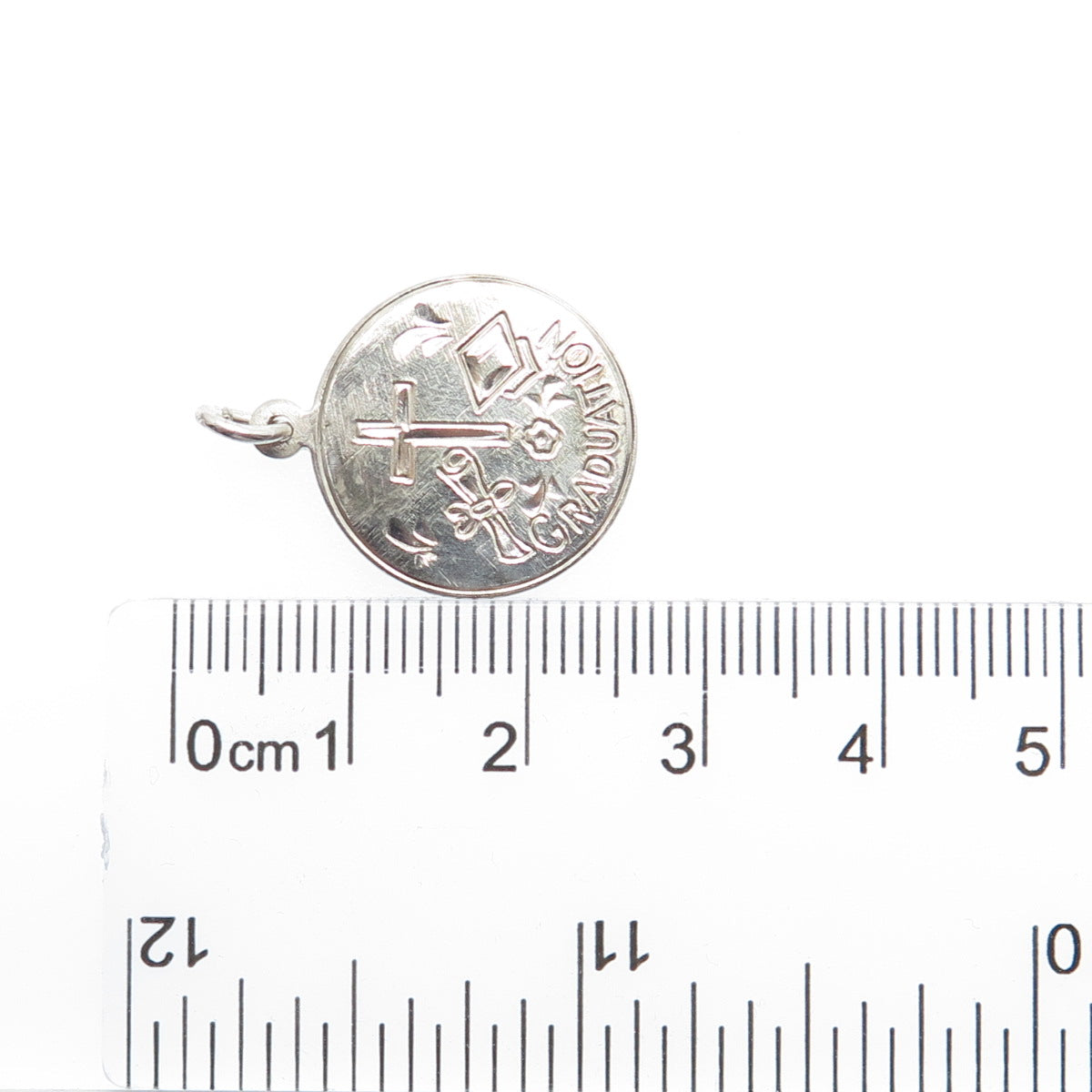 CREED 925 Sterling Silver Vintage Graduation Minimalist Charm Pendant