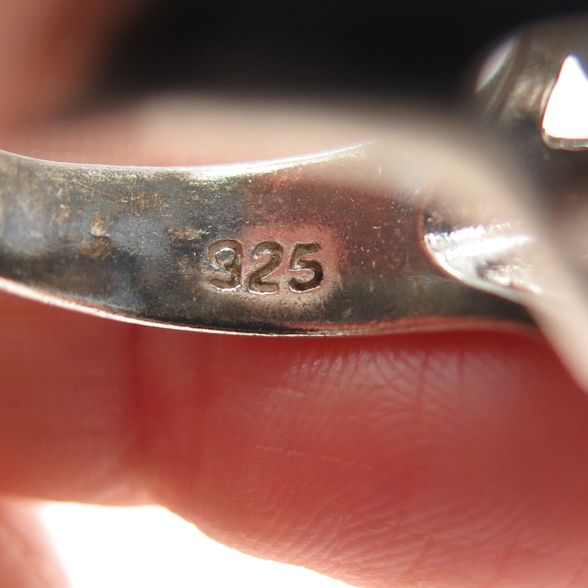 JGD JANICE GIRARDI 925 Sterling Silver Vintage Ocean Blue C Z Ring Size 6.5