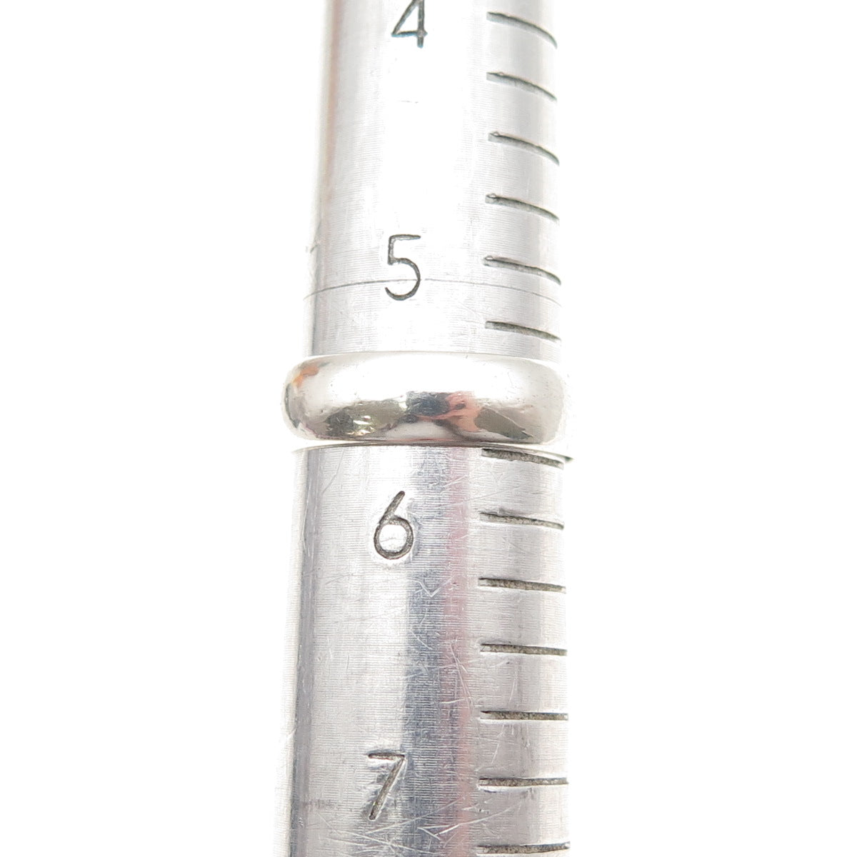 SHUBE 925 Sterling Silver Vintage Classic Wedding Band Ring Size 5.75