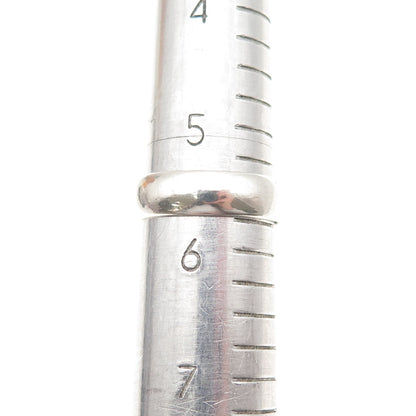 SHUBE 925 Sterling Silver Vintage Classic Wedding Band Ring Size 5.75