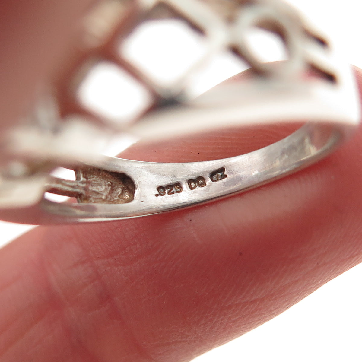 925 Sterling Silver Emerald-Cut C Z Promise Ring Size 6