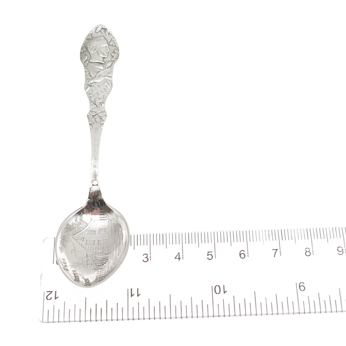 Alvin Sterling Antique Art Deco John Howard Payne Home Sweet Home Coffee Spoon