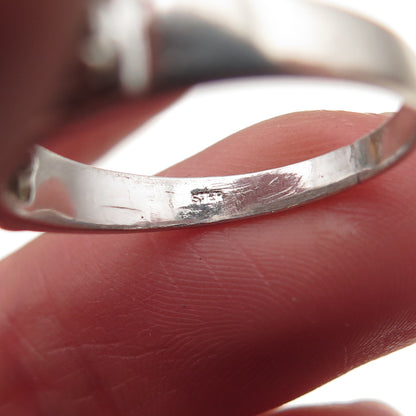 925 Sterling Silver Antique Art Deco Real Graduated Jade Ring Size 7.75