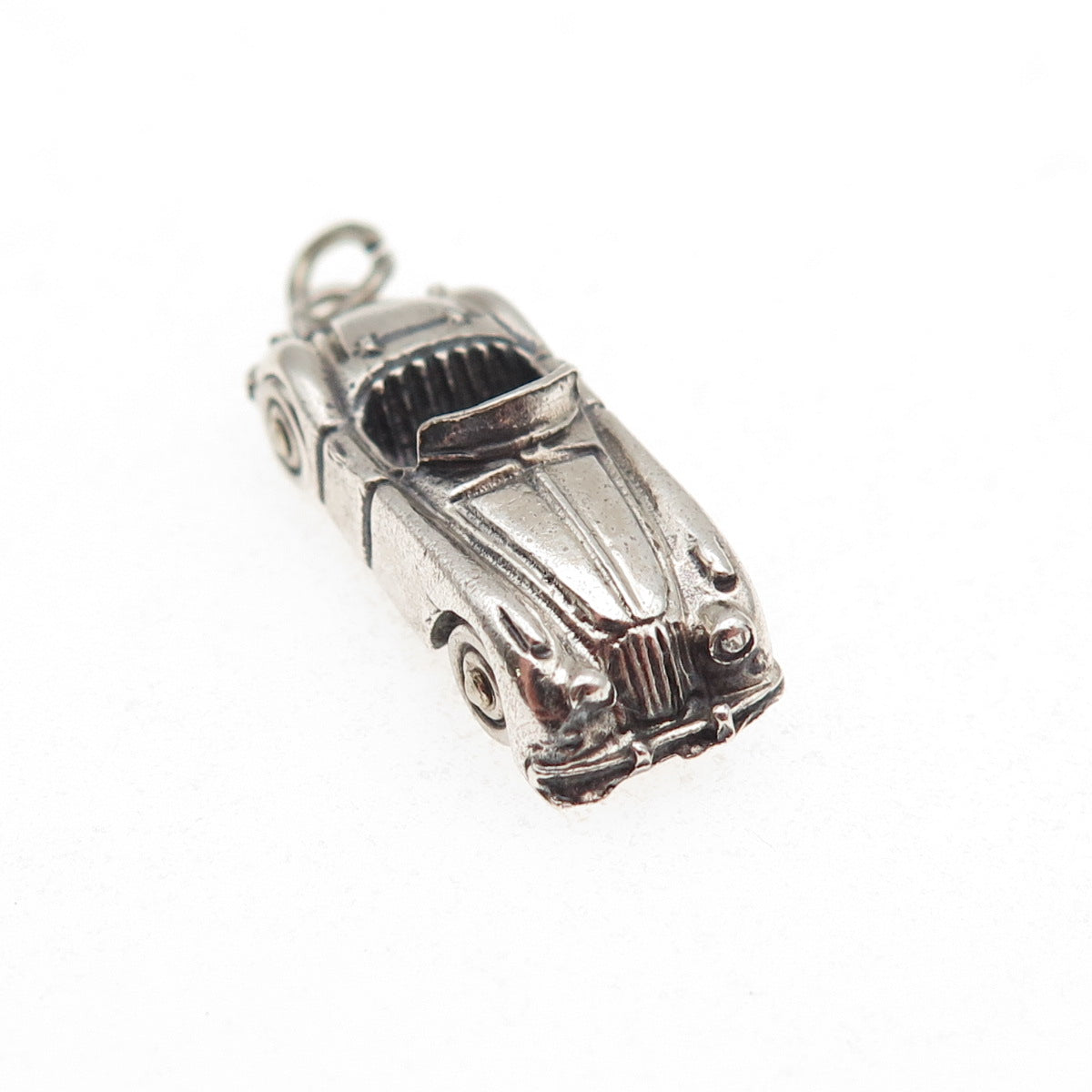 Beau 925 Sterling Silver Vintage Convertible Car Oxidized 3D Charm Pendant