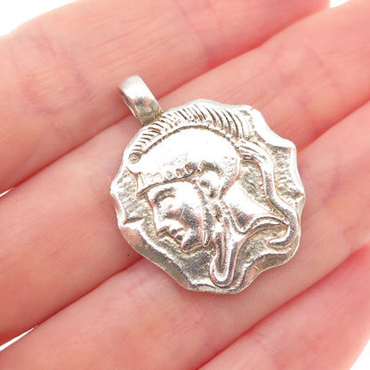 925 Sterling Silver Vintage Italy Athena Goin Charm Pendant