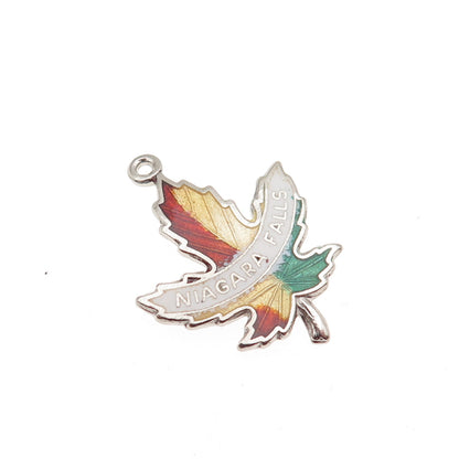 BREADNER CO. 925 Sterling Silver Vintage Enamel Niagara Falls Charm Pendant