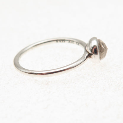 Pandora 925 Sterling Silver Clear Crystal Poetic Droplet Ring Size 6