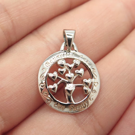 925 Sterling Silver Kohl's Jewelry Bountiful Love One Family Tree Pendant