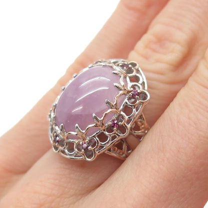 MICHAEL VALITUTTI Gems En Vogue Sterling 2-Tone Quartz & Amethyst Ring Size 6.25