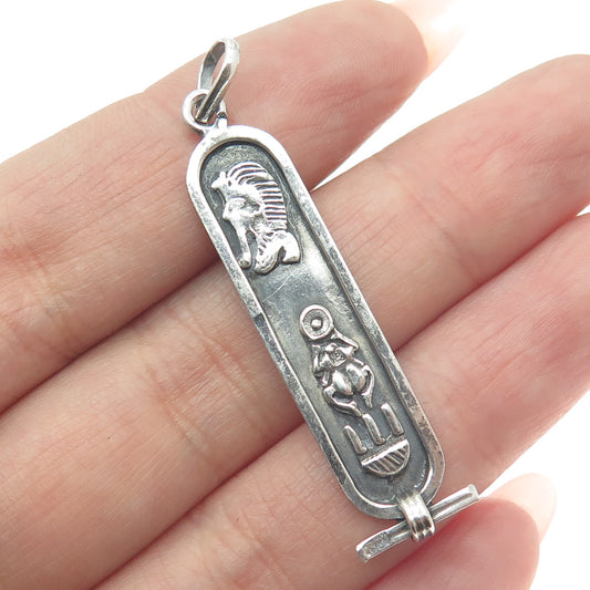 800 Silver Vintage Egypt Pharaoh Cartouche Pendant