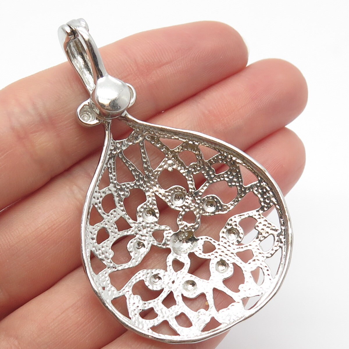925 Sterling Silver Vintage Ornate Pendant