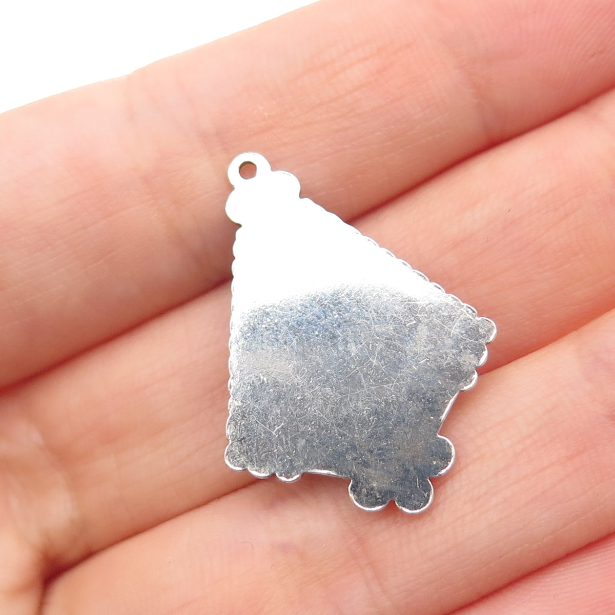 Old Pawn Sterling Silver Vintage Southwestern Kingman Turquoise Charm Pendant