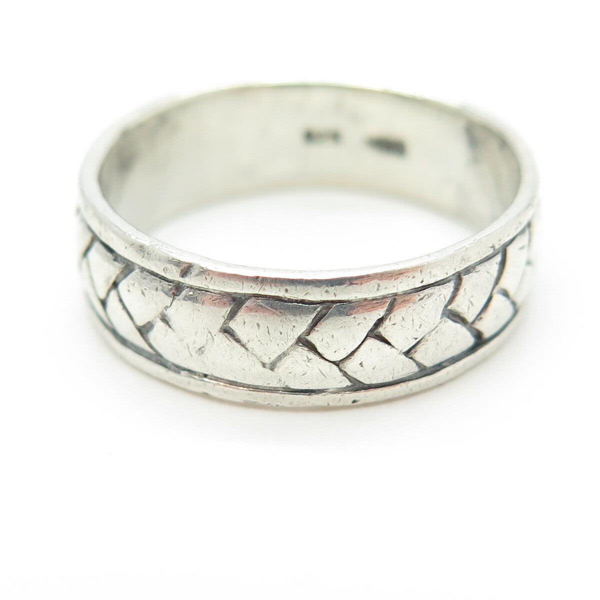 MWS Mark Washerman Samara 925 Sterling Silver Vintage Woven Band Ring Size 9.75