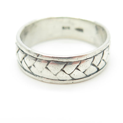 MWS Mark Washerman Samara 925 Sterling Silver Vintage Woven Band Ring Size 9.75