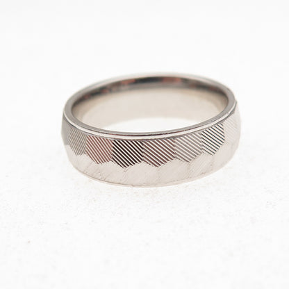 925 Sterling Silver Honeycomb Band Ring Size 6.25