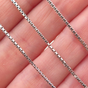 925 Sterling Silver Italy Box Chain Necklace 16"