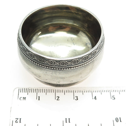 Tallinn Jewelry Factory 875 Silver Vintage 1955 Oxidized Saltcellar