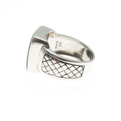 PHLD PlayHardLookDope 925 Sterling Silver Real Black Onyx Ring Size 11.75
