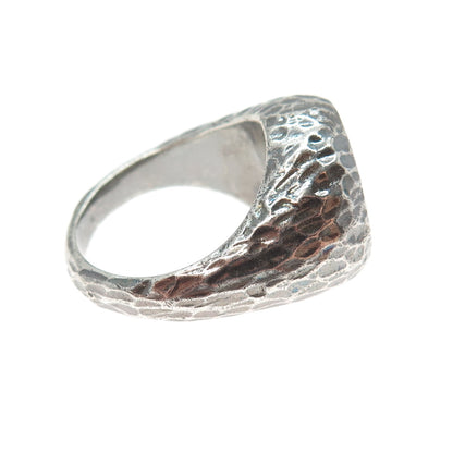 D. PRESSLEY NYC 925 Sterling Silver Vintage Cross Oxidized Ring Size 10.5