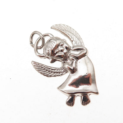 925 Sterling Silver Vintage Baby Angel Charm Pendant