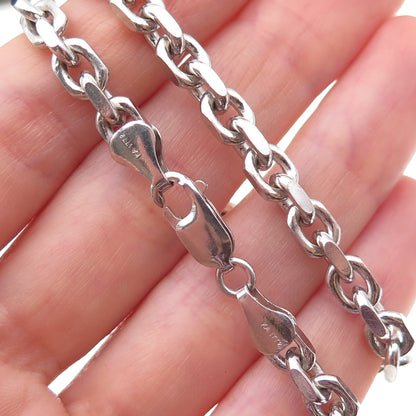 Karizia Spa KA-1772 925 Sterling Silver Italy Cable Chain Necklace 24"