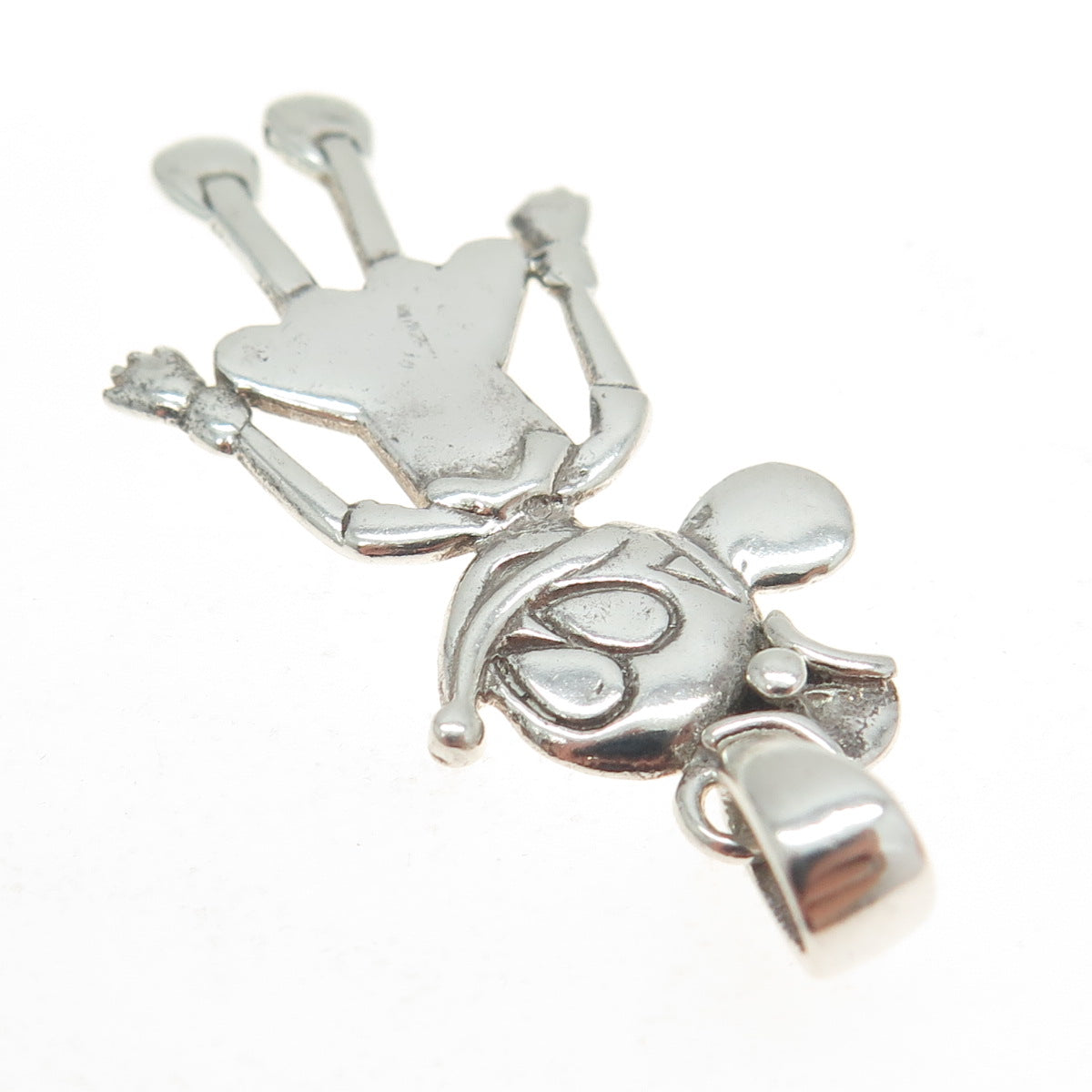 925 Sterling Silver Vintage Minnie Mouse Pendant